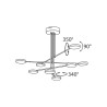 Moderne hanglamp 8 verstelbare LED-lichten Fad Maytoni Kortingen