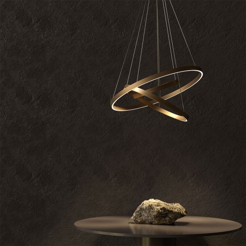 Luminaire de plafond réglable à LED, style minimal, 3 anneaux Rim Maytoni Promotion