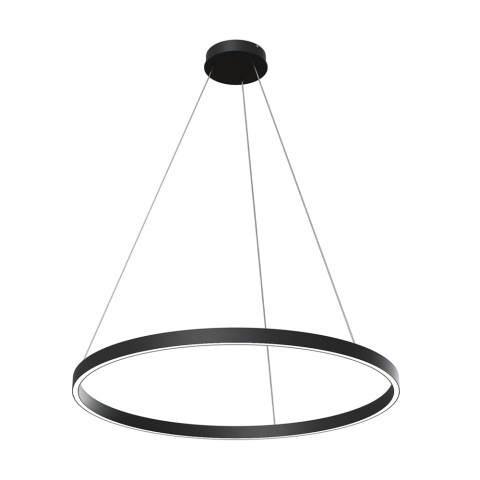 Suspension LED cercle noir Ø 80 cm Rim Maytoni Promotion