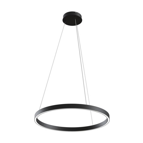 Lustre de plafond circulaire noir Ø 60cm lumière LED moderne Rim Maytoni Promotion