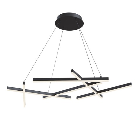 Suspension moderne noire à LED cuisine salon Line Maytoni Promotion
