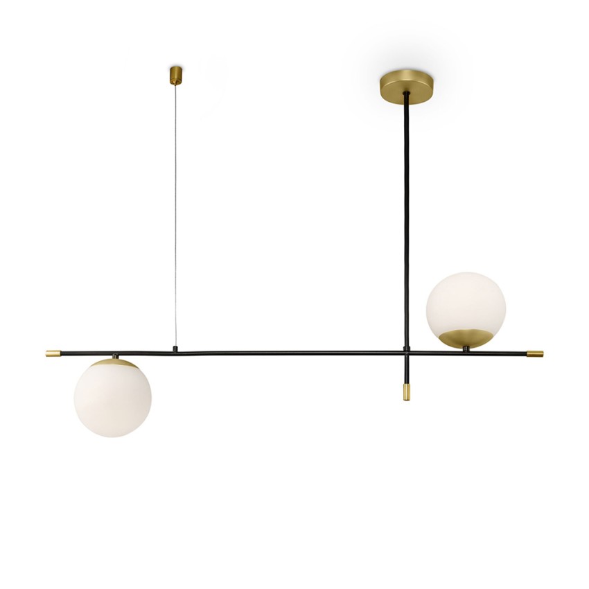Moderne hangende plafondlamp metaal 2 bollen Nostalgia Maytoni Aanbieding