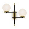 Wandlamp zwart goud met 2 witte bollen Nostalgia Maytoni Sx Aanbieding