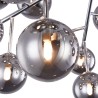 Plafonnier métal chromé sphères en verre fumé Dallas Maytoni Réductions
