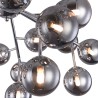 Plafonnier métal chromé sphères en verre fumé Dallas Maytoni Remises