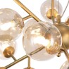 Gouden hanglamp plafond met amberkleurige glazen bollen Dallas Maytoni Kortingen