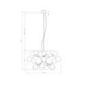 Gouden hanglamp plafond met amberkleurige glazen bollen Dallas Maytoni Catalogus