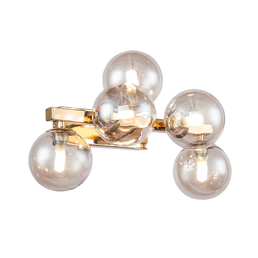 Klassieke gouden wandlamp met glazen bollen Dallas Maytoni Aanbieding