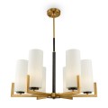 Moderne plafondkandelaar in messing met 6 lampen Fortano Maytoni Aanbieding