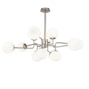 Suspension 12 globes verre dépoli design moderne Erich Maytoni Offre