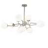Suspension 12 globes verre dépoli design moderne Erich Maytoni Offre