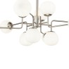 Suspension 12 globes verre dépoli design moderne Erich Maytoni Réductions