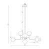 Moderne hanglamp woonkamer met 8 witte glazen bollen Erich Maytoni 
