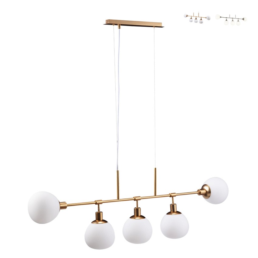 Suspension moderne boules en verre blanc Erich Maytoni Vente