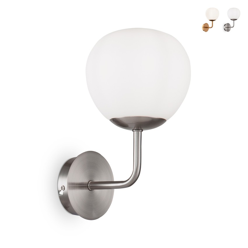 Wandlamp met bolvormige kap wit Erich Maytoni Aanbieding Wandlamp met bolvormige kap wit Erich Maytoni Aanbieding