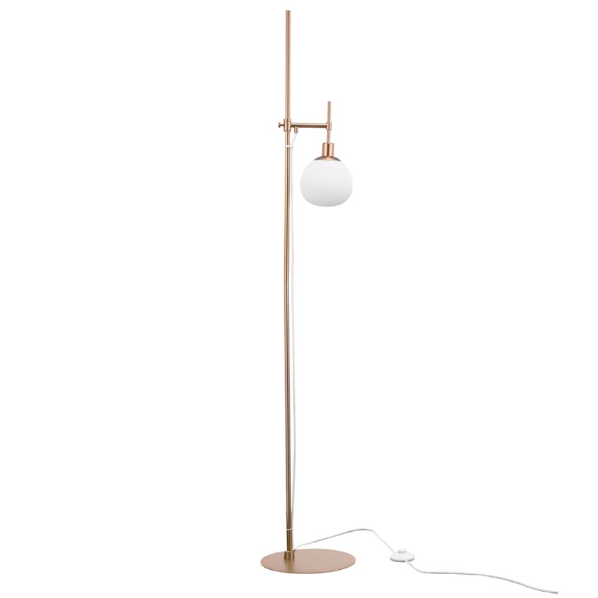 Gouden vloerlamp met witte bolvormige kap Erich Maytoni Aanbieding Gouden vloerlamp met witte bolvormige kap Erich Maytoni Aanbieding