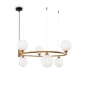 Suspension salon anneau cercle 6 lumières sphères Ring Maytoni Choix