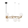 Suspension salon anneau cercle 6 lumières sphères Ring Maytoni Choix