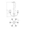 Suspension moderne style chandelier 6 lumières cylindres Arco Maytoni Choix