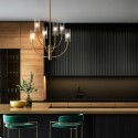 Suspension moderne style chandelier 6 lumières cylindres Arco Maytoni Remises