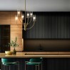 Suspension moderne style chandelier 6 lumières cylindres Arco Maytoni Remises