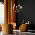 Suspension moderne style chandelier 6 lumières cylindres Arco Maytoni Réductions