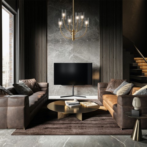 Suspension moderne style chandelier 6 lumières cylindres Arco Maytoni Promotion