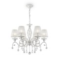Suspension plafonnier classique blanc avec cristaux Grace Maytoni Promotion