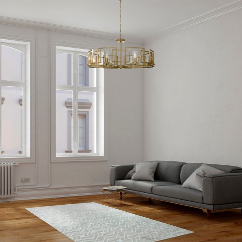 Bowi Maytoni 8-lichts woonkamer plafondhanger gouden kroonluchter Aanbieding