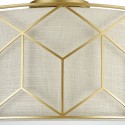 Plafondlamp rond design gouden stoffen kap Messina Maytoni Korting