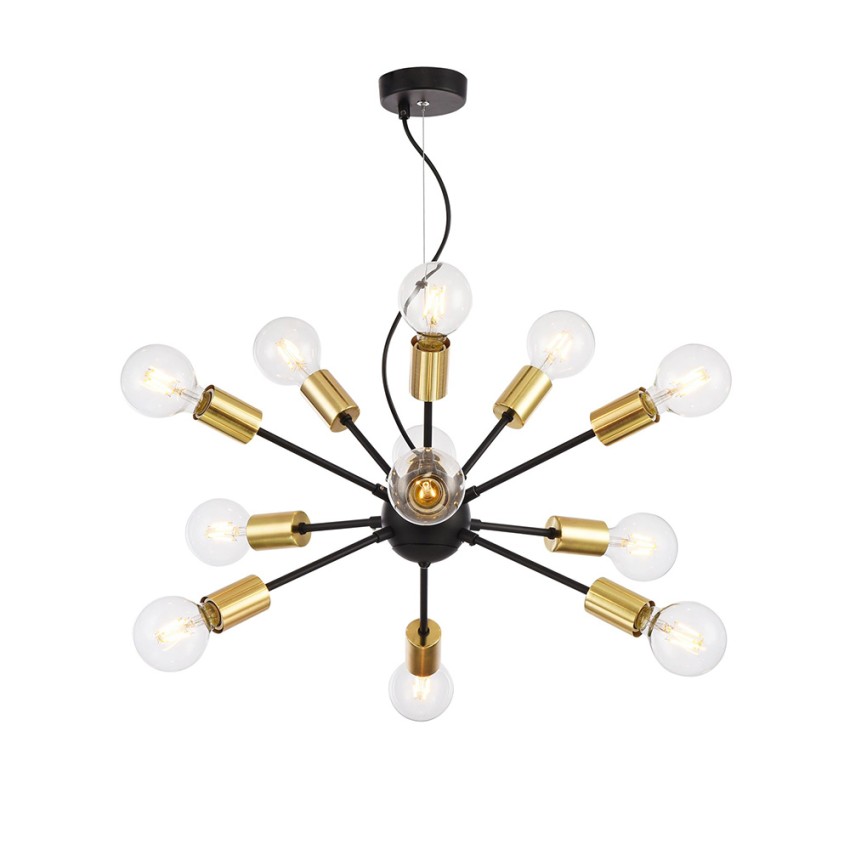 Zwarte hanglamp plafond met 12 fittingen Jackson Maytoni Aanbieding Zwarte hanglamp plafond met 12 fittingen Jackson Maytoni Aanbieding