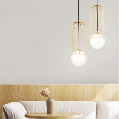 Suspension dorée sphérique pour plafond salon Telford Maytoni Promotion