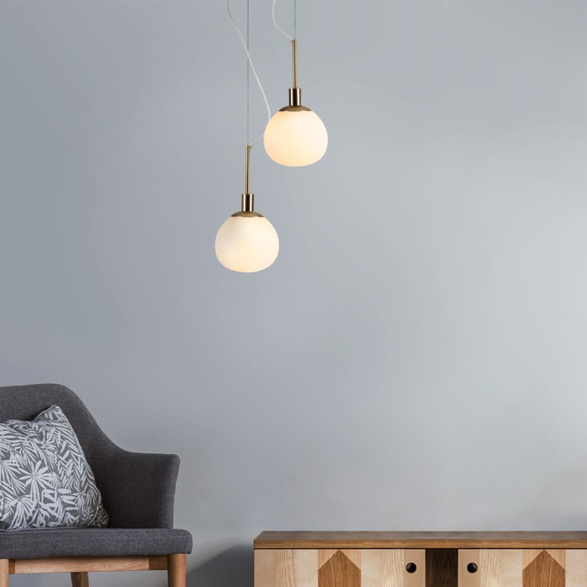 Suspension sphérique verre blanc plafond cuisine salon Erich Maytoni Promotion Suspension sphérique verre blanc plafond cuisine salon Erich Maytoni Promotion