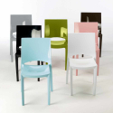 Chaises pour cuisine salle à manger bar brillante Grand Soleil Sunshine Design Moderne en Polypropylène 