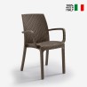 Chaise empilable polyrotin accoudoirs bar jardin extérieur Indiana BICA Réductions