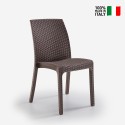 Chaise en polyrotin empilable pour bar jardin intérieur extérieur Virginia BICA Choix