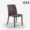 Chaise en polyrotin empilable pour bar jardin intérieur extérieur Virginia BICA Choix