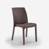 Chaise en polyrotin empilable pour bar jardin intérieur extérieur Virginia BICA 