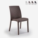 Chaise en polyrotin empilable pour bar jardin intérieur extérieur Virginia BICA Offre