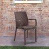 Chaise empilable polyrotin accoudoirs bar jardin extérieur Indiana BICA Prix
