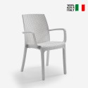 Set van 18 stapelbare polyrotan stoelen met armleuningen Indiana Bica Keuze