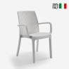 Set van 18 stapelbare polyrotan stoelen met armleuningen Indiana Bica Keuze