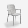 Set van 18 stapelbare polyrotan stoelen met armleuningen Indiana Bica 