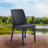 Lot de  19 chaises de bar de jardin empilables en ployrotin Virginia Bica Dimensions