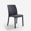 Lot de  19 chaises de bar de jardin empilables en ployrotin Virginia Bica 
