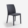 Lot de  19 chaises de bar de jardin empilables en ployrotin Virginia Bica 