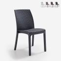 Lot de  19 chaises de bar de jardin empilables en ployrotin Virginia Bica Promotion