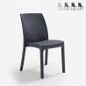 Lot de  19 chaises de bar de jardin empilables en ployrotin Virginia Bica Promotion