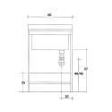 Lavabo 60x60cm armoire 2 portes avec axe de lavabo Edilla Montegrappa Caractéristiques