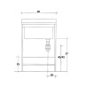 Wasmeubel 60x60cm met wasbak en deksel Edilla Montegrappa Model